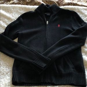 POLO RALPH LAUREN ZIP UP CARDIGAN SWEATER